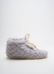 Chaussons/pantoufles bout rond talon plat jusqu'à 3cm gris RONDINAUD femme