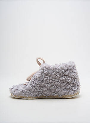 Chaussons/pantoufles bout rond talon plat jusqu'à 3cm gris RONDINAUD femme