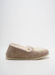 Chaussons/pantoufles bout rond talon plat jusqu'à 3cm beige RONDINAUD femme