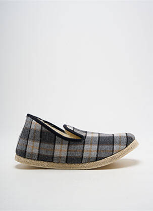 Chaussons/pantoufles impression bout rond gris RONDINAUD homme