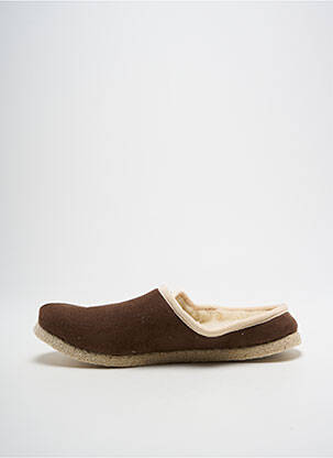 Chaussons/pantoufles bout rond bout rond marron RONDINAUD homme