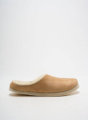 Chaussons/pantoufles bout rond bout rond beige RONDINAUD unisexe