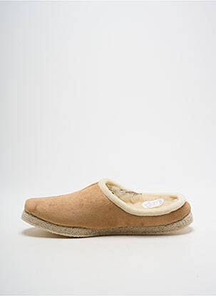 Chaussons/pantoufles bout rond bout rond beige RONDINAUD unisexe