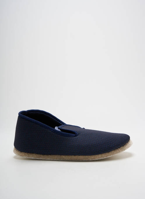 Chaussons/pantoufles bout rond bout rond bleu RONDINAUD homme