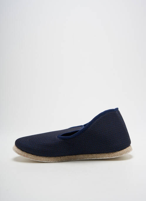Chaussons/pantoufles bout rond bout rond bleu RONDINAUD homme