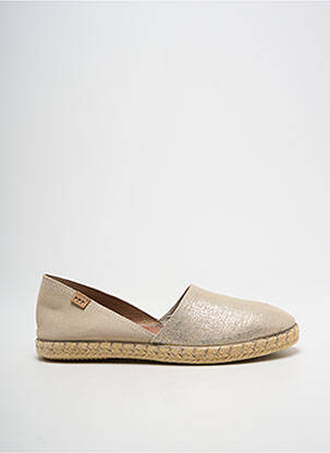 Espadrilles bout rond talon plat jusqu'à 3cm or COTEMER femme
