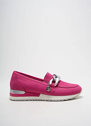 Mocassins bout rond talon plat jusqu'à 3cm rose REMONTE femme