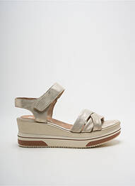 Sandales/nu pieds tissage satiné talon de 4 à 6cm or REMONTE femme