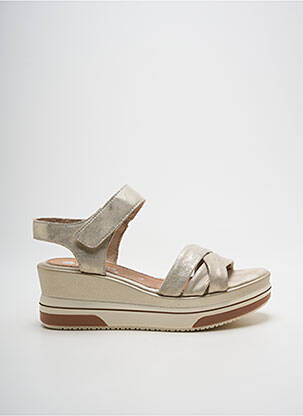 Sandales/nu pieds tissage satiné talon de 4 à 6cm or REMONTE femme