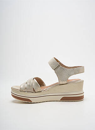 Sandales/nu pieds tissage satiné talon de 4 à 6cm or REMONTE femme