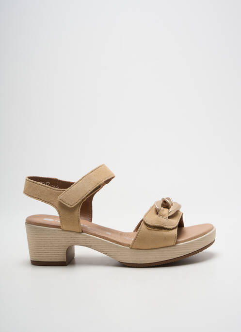 Sandales/nu pieds semi compensé talon de 4 à 6cm beige REMONTE femme