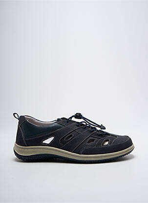 Baskets fermeture elastique bout rond bleu ARIMA homme