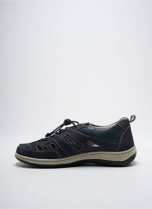 Baskets fermeture elastique bout rond bleu ARIMA homme