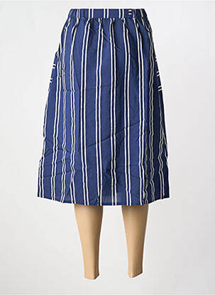 Jupe mi-longue coupe évasée bleu MINIMUM femme
