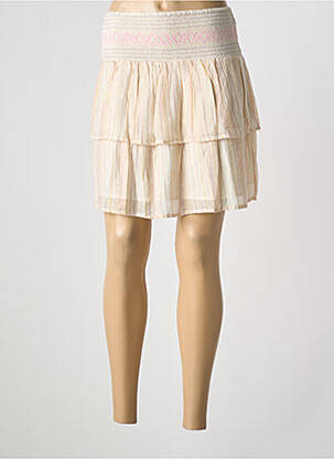 Jupe courte coupe évasée beige SCHOOL RAG femme
