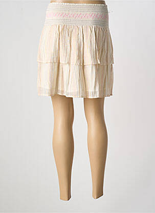 Jupe courte coupe évasée beige SCHOOL RAG femme