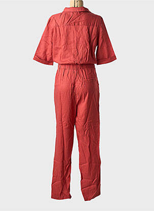 Combi-pantalon fermeture boutonnée sur le devant manches courtes orange GRACE & MILA femme