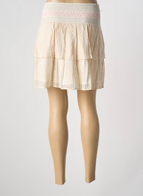 Jupe courte beige SCHOOL RAG pour femme