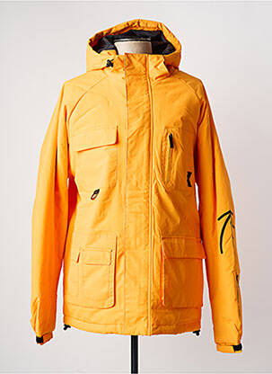 Parka fermeture zippée sous rabat scratché a capuche orange KARL KANI homme