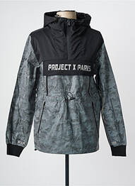 Parka tissage imperméable a capuche noir PROJECT X PARIS homme