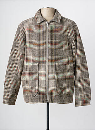 Manteau court col chemisier sans capuche marron MINIMUM homme