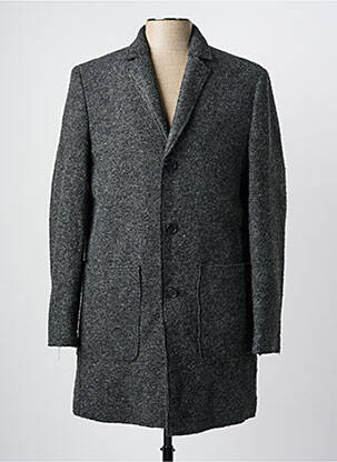 Manteau long gris MINIMUM pour homme