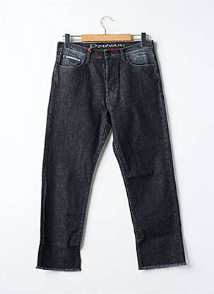 Jeans coupe droite fermeture boutonnée sur le devant taille normale noir DONOVAN homme