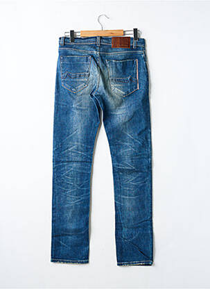 Jeans coupe slim fermeture boutonnée sur le devant taille basse bleu DONOVAN homme