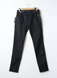 Pantalon slim fermeture zippée sous rabat boutonné taille normale noir REPLAY homme