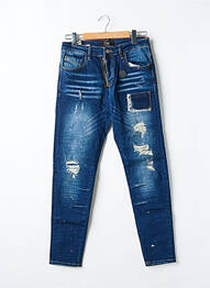 Jeans coupe slim fermeture boutonnée sur le devant taille normale bleu PROJECT X PARIS homme