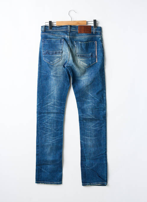 Jeans coupe slim fermeture boutonnée sur le devant taille basse bleu DONOVAN homme
