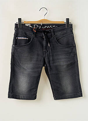 Bermuda tissage denim noir DONOVAN homme