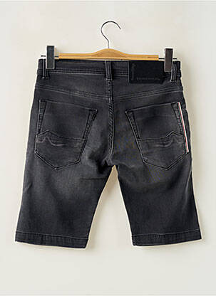 Bermuda tissage denim noir DONOVAN homme
