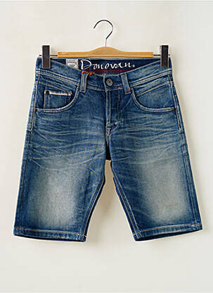 Bermuda coupe droite bleu DONOVAN homme