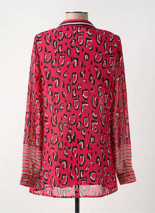 Chemisier tissage crêpe manches longues rose GUESS femme