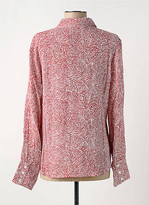Chemisier tissage crêpe manches longues rouge MINIMUM femme