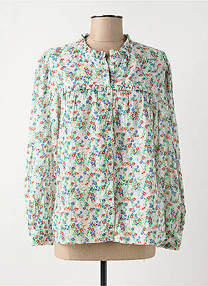 Chemisier imprimé fleurs manches longues blanc PEPE JEANS femme