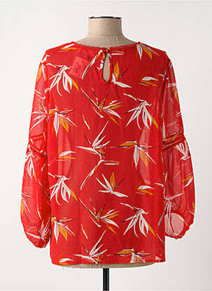 Blouse légère et transparente manches longues rouge GRACE & MILA femme