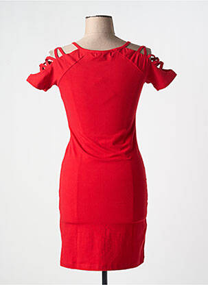 Robe courte manches courtes manches courtes rouge PYGMEES femme