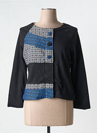 Veste casual col rond noir BAMBOO'S femme
