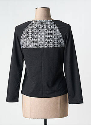 Veste casual col rond noir BAMBOO'S femme