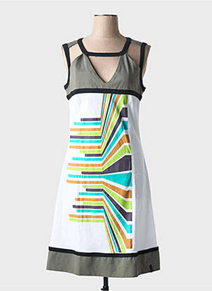 Robe mi-longue sans manche sans manche blanc PYGMEES femme