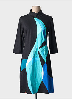 Robe courte manches 3/4 manches 3/4 noir PYGMEES femme