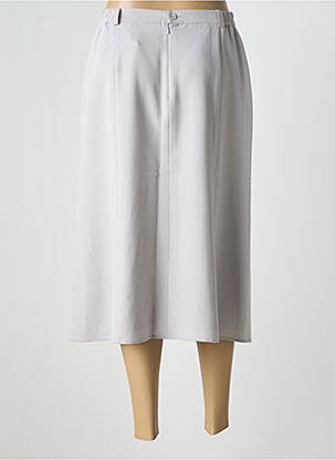 Jupe mi-longue taille à pinces gris FRANCOISE DE FRANCE femme