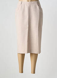 Jupe mi-longue coupe droite beige FRANCOISE DE FRANCE femme
