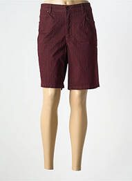 Bermuda tissage popeline taille normale rouge TIBET femme