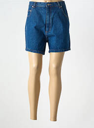 Short tissage denim taille haute bleu EASYLINE femme