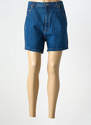 Short tissage denim taille haute bleu EASYLINE femme