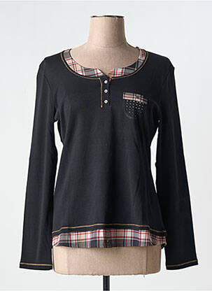 T-shirt noir FRONT DE MER pour femme