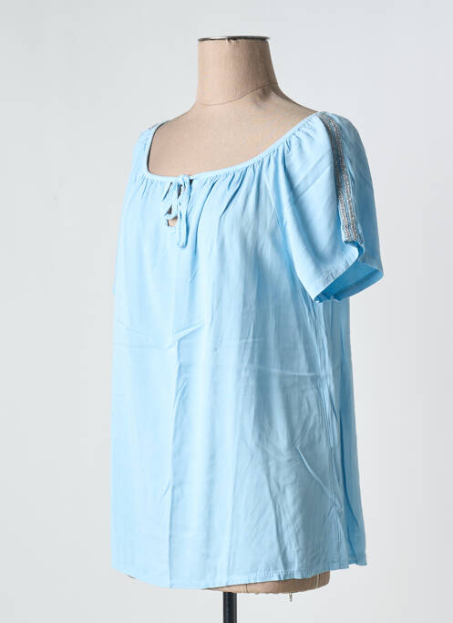 Blouse manches courtes manches courtes bleu DREAM VALLEY femme